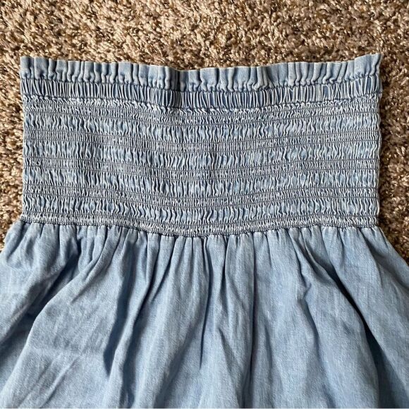 Gap Lyocell Smocked Denim Mini Skirt With Washwell In Medium Wash NWT - Picture 6 of 7